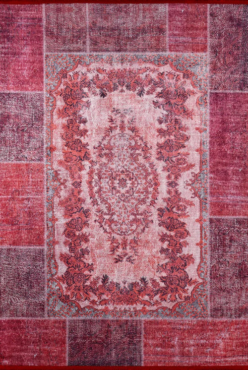 Red Area Rug - Classic Digital Print Rug | Antibacterial Non Slip Carpet