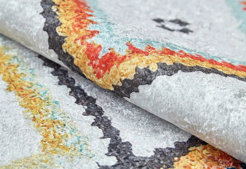 Kozuchow Red Geometric Digital Print Area Rug