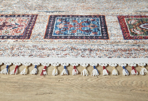 Kowalewo Grey Geometric Digital Print Area Rug