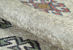 Grey Geometric Area Rug – Digital Print Non Slip Antibacterial Carpet for Living Room