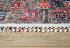 Geometric Area Rug – Brown Digital Print Rug | Antibacterial, Non Slip, Washable