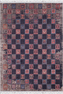 Geometric Area Rug – Brown Digital Print Rug | Antibacterial, Non Slip, Washable