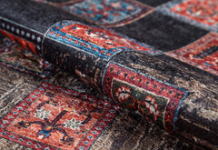 Geometric Area Rug – Brown Digital Print Rug | Antibacterial, Non Slip, Washable