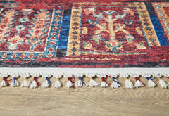 Red Patchwork Area Rug - Digital Print Rug | Antibacterial, Non Slip Carpet