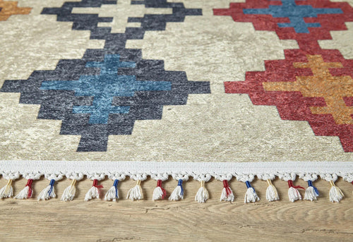 Geometric Area Rug – Digital Print Carpet | Non Slip, Antibacterial, Washable Floor Mat