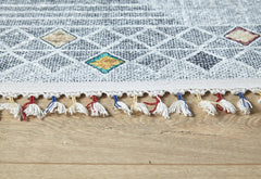 Kobylin Grey Geometric Digital Print Area Rug