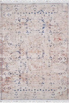 Cream Area Rug – Classic Digital Print Non Slip Antibacterial Carpet for Living Room