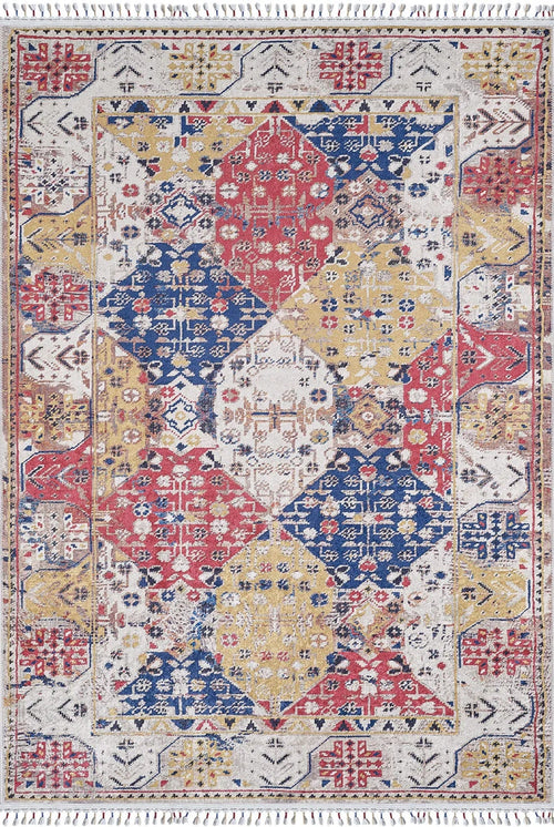 Red Area Rug - Classic Digital Print Carpet | Non Slip, Antibacterial, Washable Floor Covering