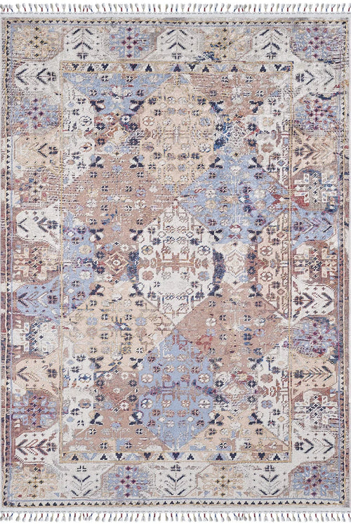 Cream Area Rug - Classic Style Digital Print Carpet | Non Slip, Washable Floor Rug