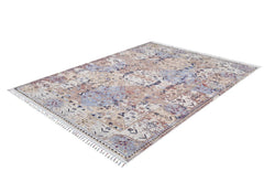 Cream Area Rug - Classic Style Digital Print Carpet | Non Slip, Washable Floor Rug