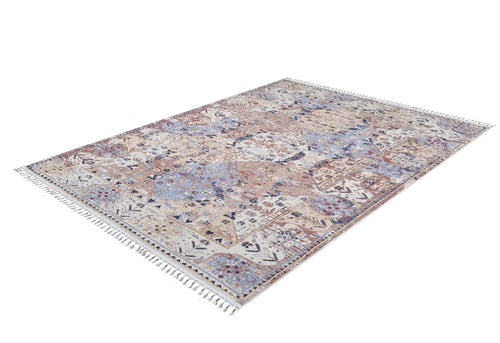 Cream Area Rug - Classic Style Digital Print Carpet | Non Slip, Washable Floor Rug