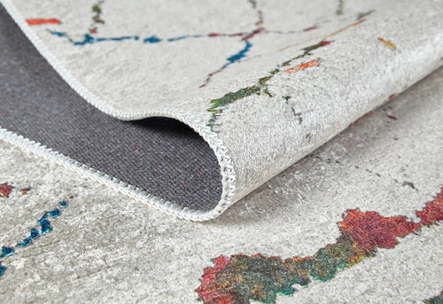 Digital Print Area Rug – Grey Classic Design, Non Slip & Antibacterial Carpet