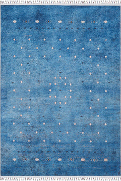 Blue Area Rug - Classic Digital Print Carpet | Antibacterial, Non Slip & Washable Floor Mat