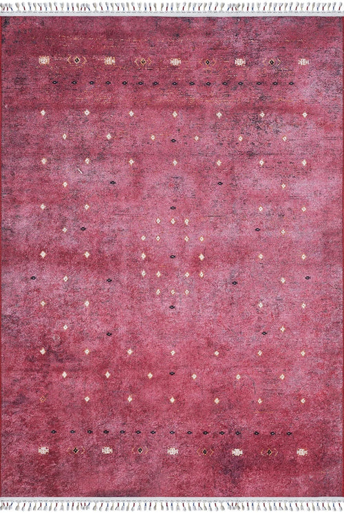 Digital Print Area Rug – Classic Red Non Slip Antibacterial Carpet for Living Room