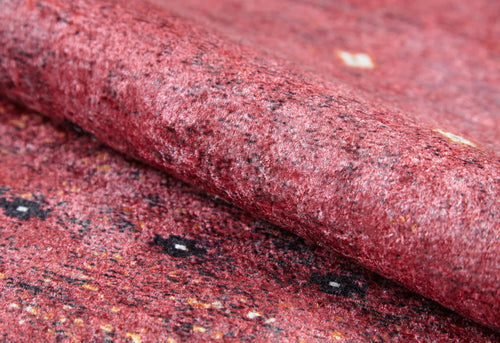 Digital Print Area Rug – Classic Red Non Slip Antibacterial Carpet for Living Room