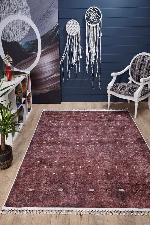 Lasin Brown Classic Digital Print Area Rug