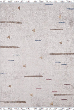 Beige Area Rug - Classic Digital Print Carpet | Antibacterial, Non Slip, Washable