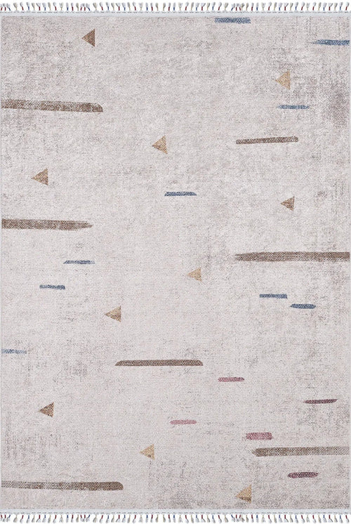 Beige Area Rug - Classic Digital Print Carpet | Antibacterial, Non Slip, Washable