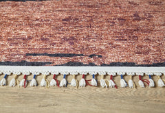 Brown Striped Area Rug – Digital Print Rug | Non Slip, Antibacterial Carpet