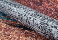 Brown Striped Area Rug – Digital Print Rug | Non Slip, Antibacterial Carpet