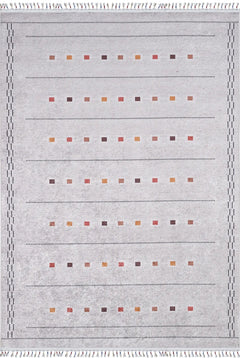 Grey Digital Print Rug - Classic Area Rug Non Slip Antibacterial Carpet