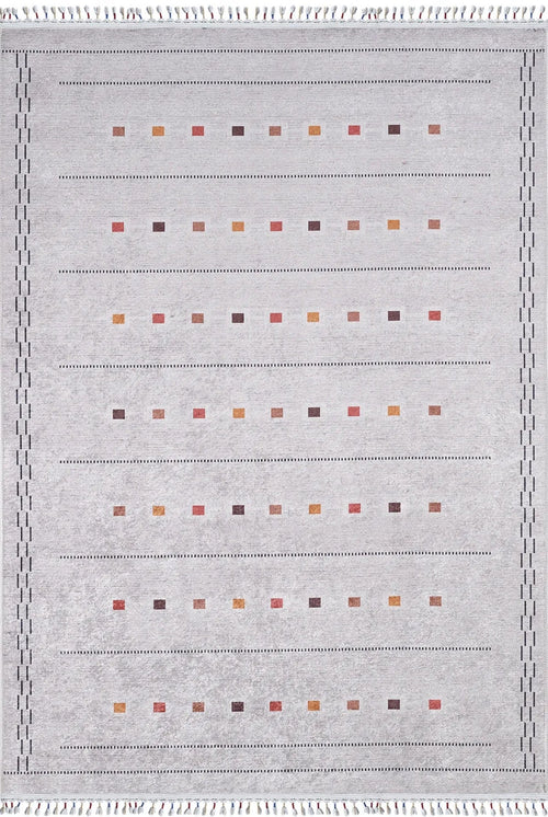 Grey Digital Print Rug - Classic Area Rug Non Slip Antibacterial Carpet