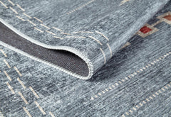 Lazy Grey Geometric Digital Print Area Rug