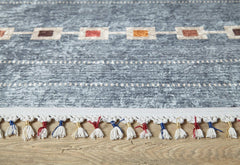 Lazy Grey Geometric Digital Print Area Rug