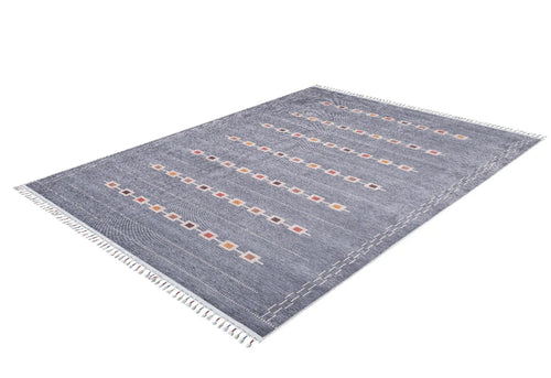 Lazy Grey Geometric Digital Print Area Rug