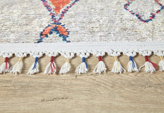 Leczna Blue Geometric Digital Print Area Rug