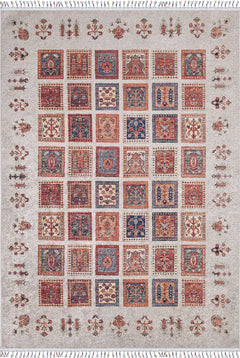 Red Geometric Area Rug – Digital Print Rug | Non Slip, Antibacterial Carpet