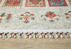 Red Geometric Area Rug – Digital Print Rug | Non Slip, Antibacterial Carpet