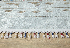 Grey Geometric Area Rug – Non Slip Carpet | Antibacterial Washable Digital Print