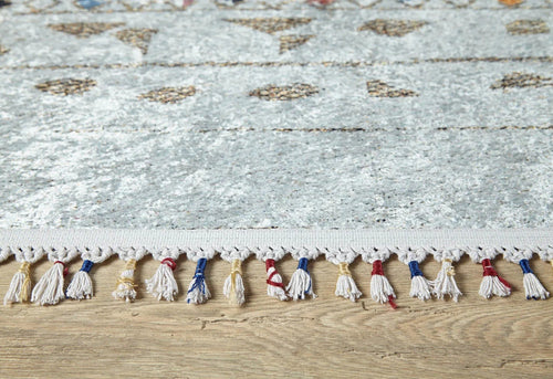 Grey Geometric Area Rug – Non Slip Carpet | Antibacterial Washable Digital Print