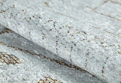 Grey Geometric Area Rug – Non Slip Carpet | Antibacterial Washable Digital Print