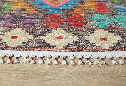 Purple Geometric Rug – Stylish Digital Print Area Rug Non Slip & Antibacterial