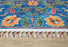 Blue Floral Area Rug – Digital Print, Non Slip, Antibacterial Carpet for Living Room