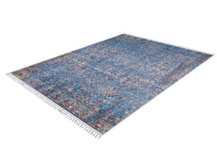 Lowicz Blue Classic Digital Print Area Rug