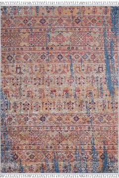 Lodz Orange Classic Digital Print Area Rug
