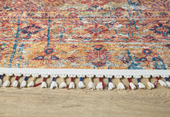 Lodz Orange Classic Digital Print Area Rug