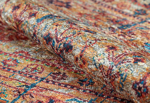 Lodz Orange Classic Digital Print Area Rug