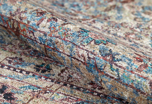 Classic Digital Area Rug – Brown Non Slip Washable Carpet for Living Room Decor