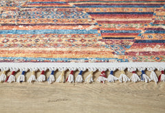 Miasteczko Red Striped Digital Print Area Rug