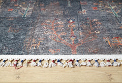 Digital Print Area Rug – Navy Blue Classic Carpet | Non Slip, Antibacterial