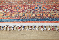 Red Striped Area Rug - Digital Print Rug | Antibacterial, Non Slip Carpet