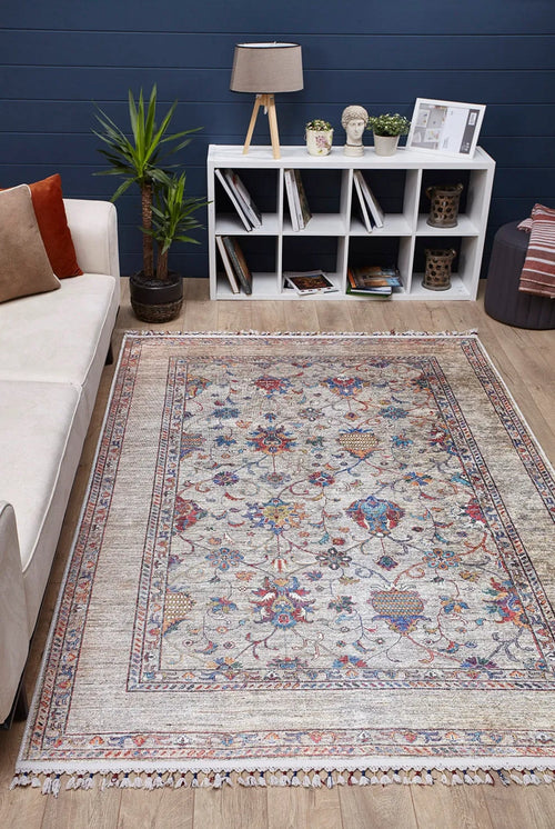 Miejska Grey Classic Digital Print Area Rug