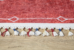 Classic Area Rug – Red Digital Print Rug with Non Slip, Antibacterial Features