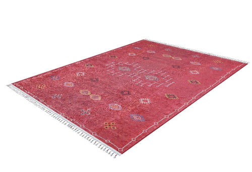 Classic Area Rug – Red Digital Print Rug with Non Slip, Antibacterial Features