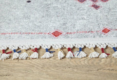 Digital Print Area Rug – Classic Cream Non Slip Carpet for Living Room