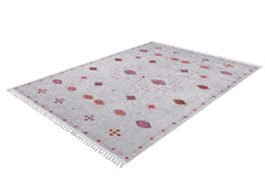 Digital Print Area Rug – Classic Cream Non Slip Carpet for Living Room